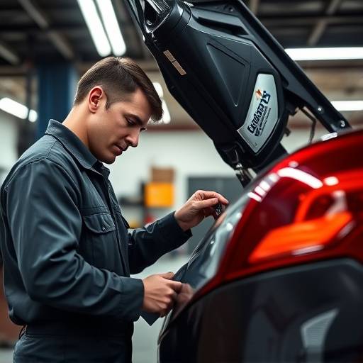 Mechanic performing an oil change on a car